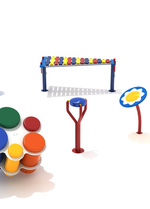 Premium Percussion Symphony of 7 incl. Bongos, Metallophone, Glockenspiel, Flower Drum, Standing Drum Quintet, Honeycomb Hand Drums, Treble Tongue Drum