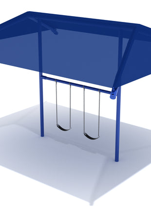 1 Bay Single Post Swings with Shade