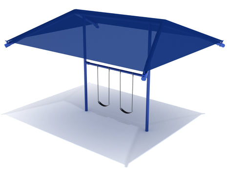 1 Bay Single Post Swings with Shade